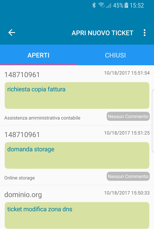 Ticket list - ServerMate App