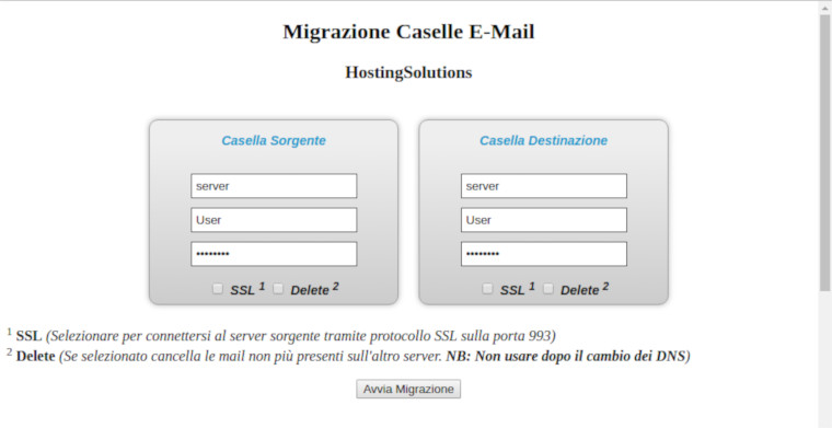 Tool migrazione/trasferimento caselle