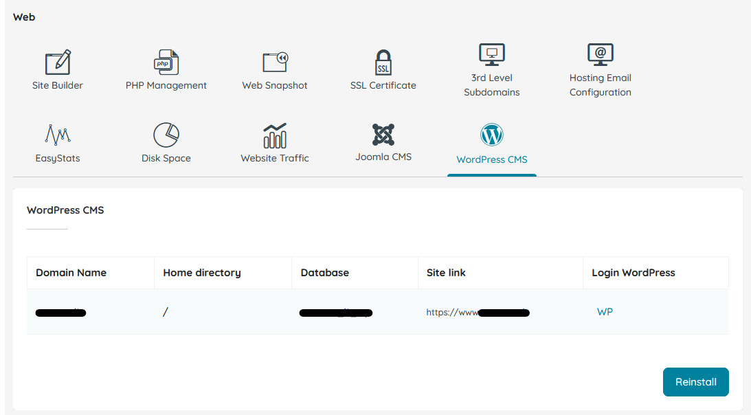 Installazione Wordpress: riepilogo installazione