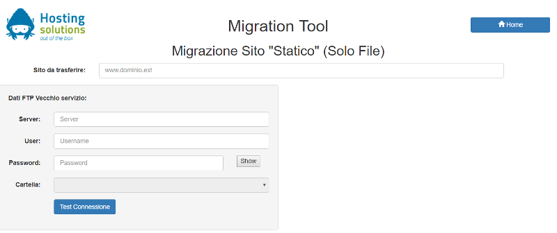 website migration: FTP source
