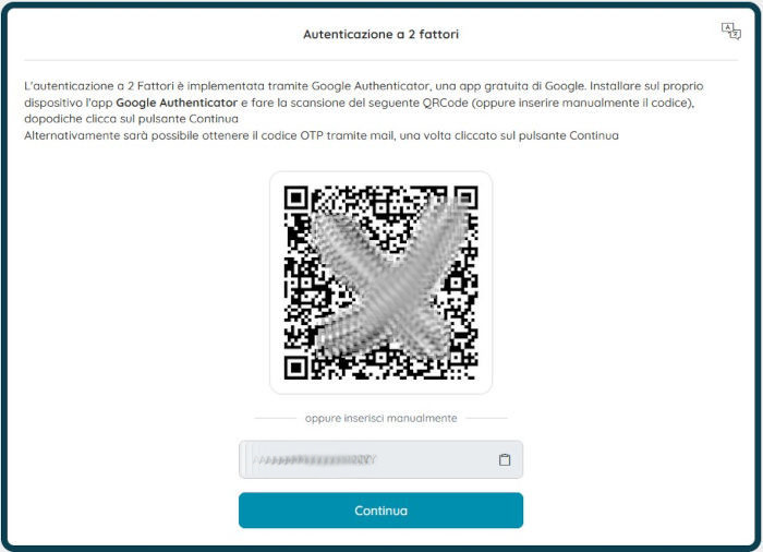 Autenticazione a due fattori: QRCode