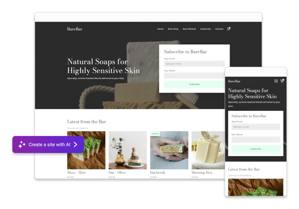 Creazione ecommerce con assistente AI - template