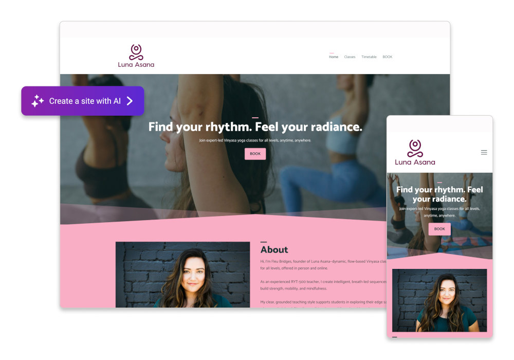 Website creation with AI assistant