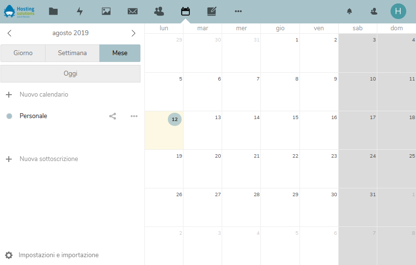 calendario nextstorage